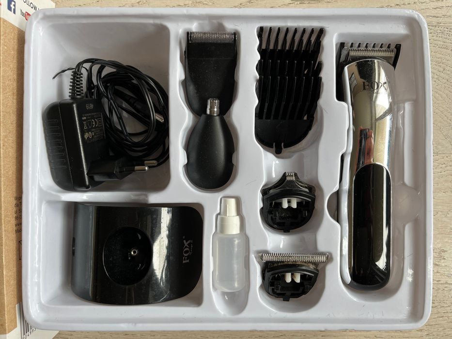 Trymer strzyżarka Fox Tango S do włosów i brody komplet - uszkodzona