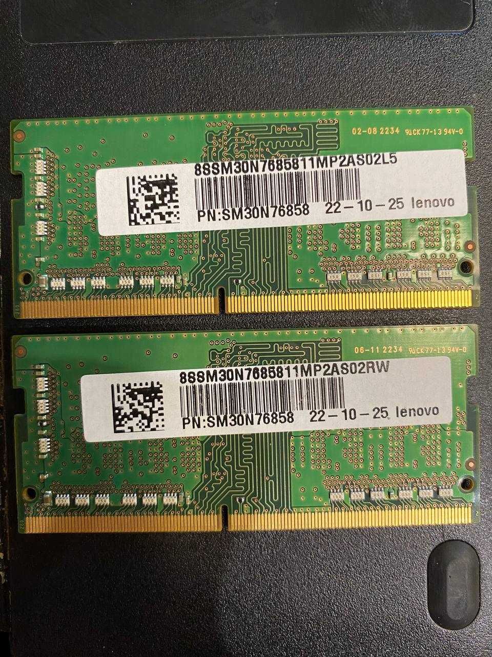 Видеопамять Samsung DDR4 SO-DIMM (Для ноутбуков) 16Gb(2x8) 3200Mhz