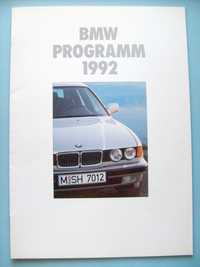 BMW Programm 1992 - 3 E30 + E36, 5 E34 + M5, 7 E32, 8 E31 / prospekt