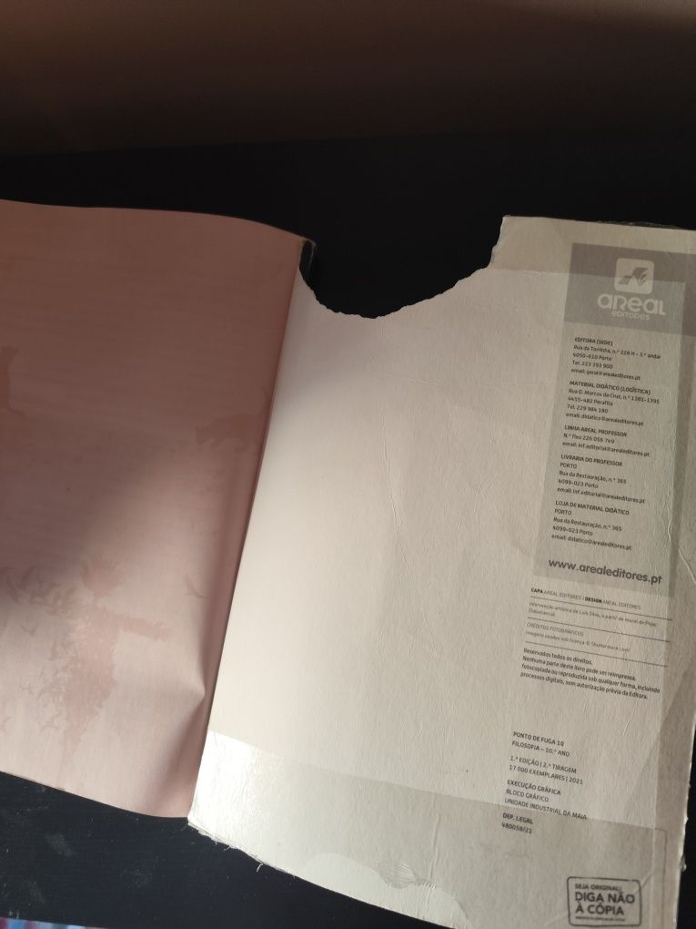 Manual Filosofia Ponto de fuga 10 ano