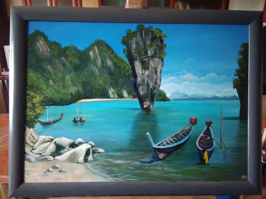 Картина маслом на холсте на подрамнике