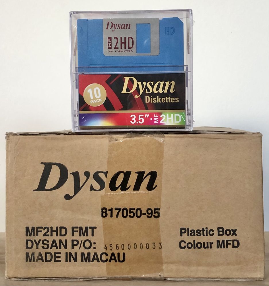 NOWE dyskietki Dysan MF 2HD pudełko RETRO PC save