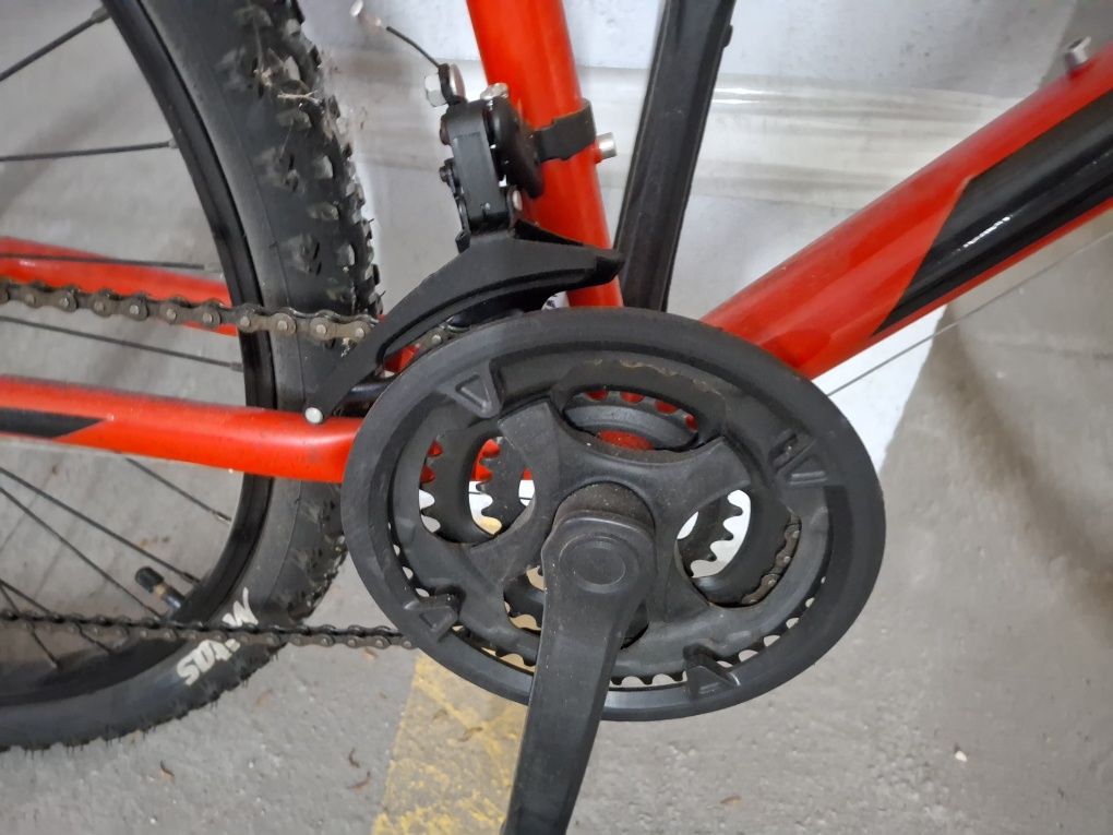 Bicicleta 18 velocidades com cadeirinha para criança