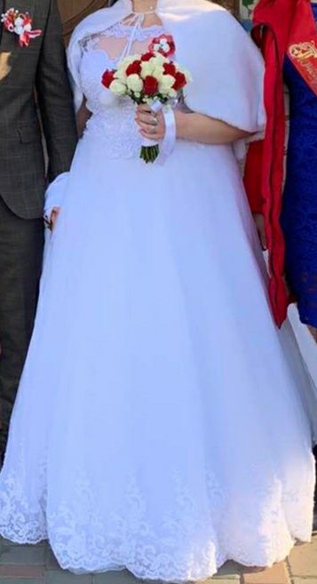 Весільна сукня 54 розмір на корсеті. Продажа термінова