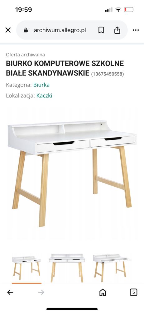 Biurko w stylu skandynawskim