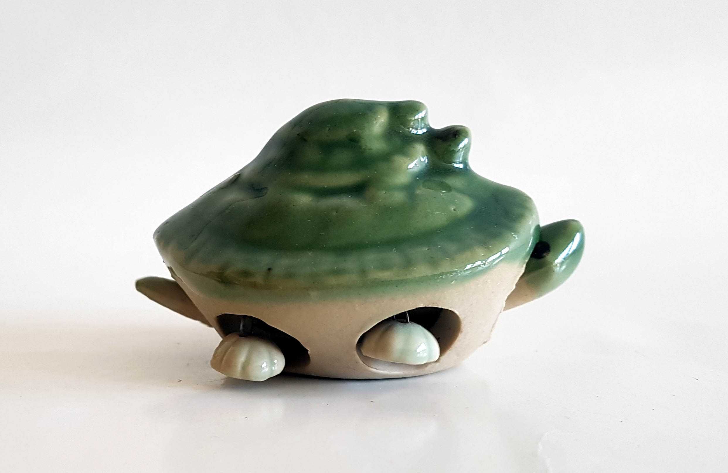 Ozdoba ceramiczna żółw ruchomy zabawka ceramika pamiątka figurka