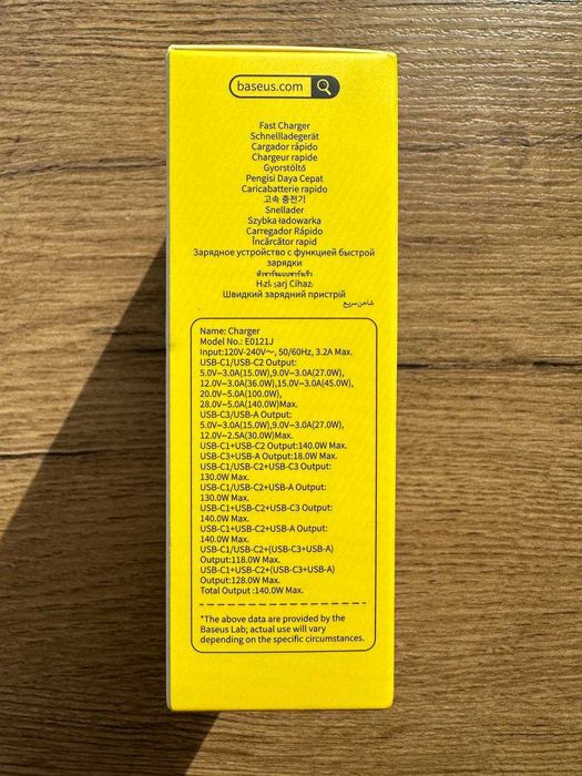 Зарядний пристрій Baseus GaN6 Pro 100W/140W Нові!