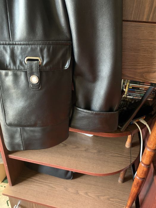 Пиджак кожаный женский   50-52раз.