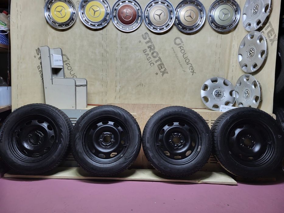 Зимові шини з дисками 195/65 R15 Nokian Goodyear 6мм