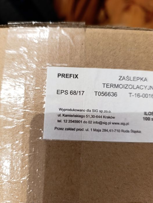 Zaślepka termoizolacyjna EPS 68/17
