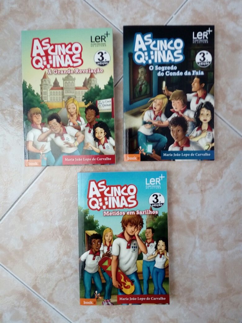 Livros coleção As Cinco Quinas