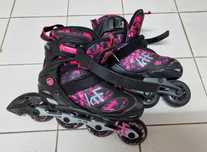 Patins em linha de criança ajustáveis 34-37 - Oferta das proteções