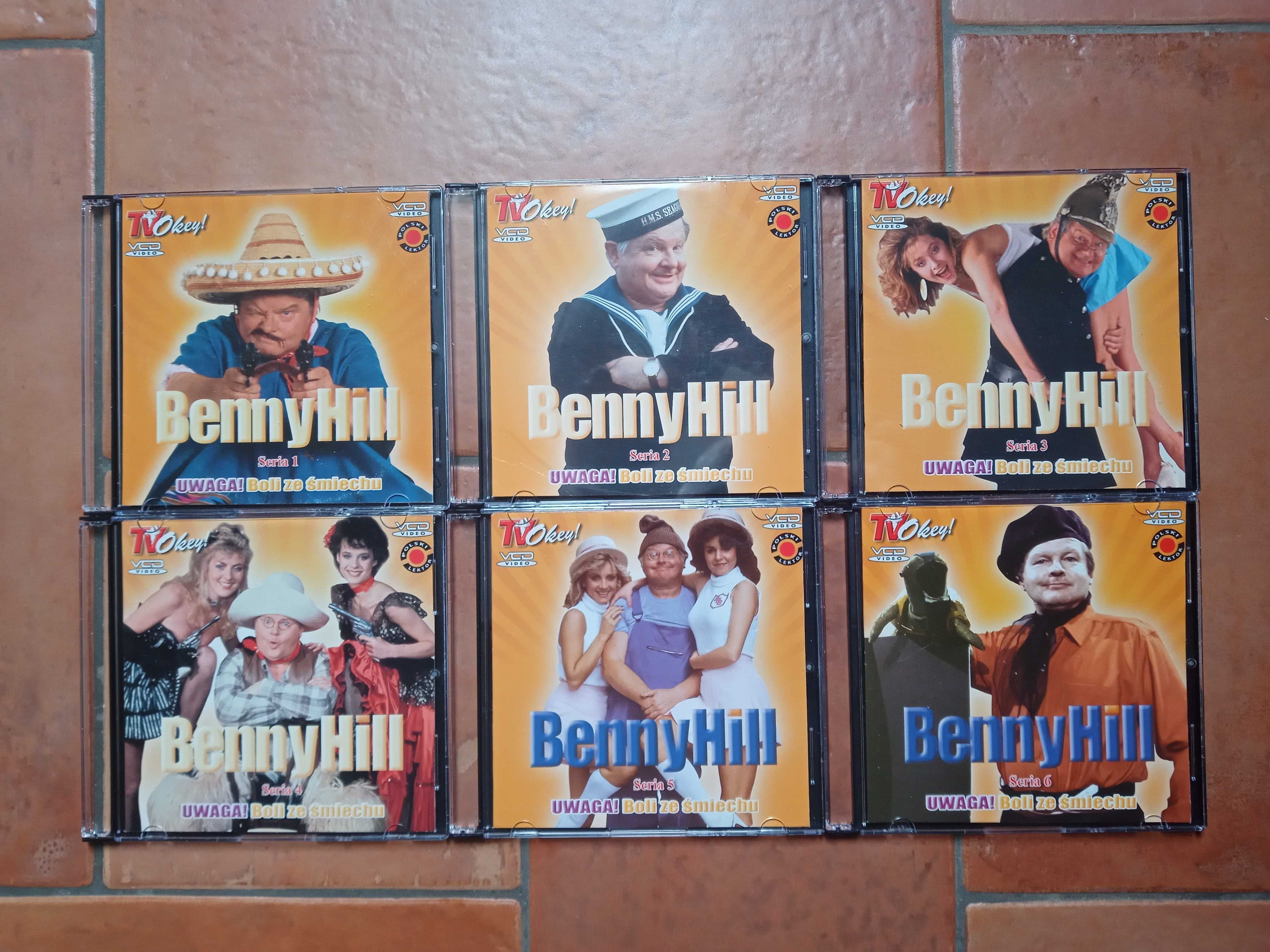 "  Benny Hill ". 6 DVD /12 odcinków/w formacie VCD. Używane.Stan b.db.