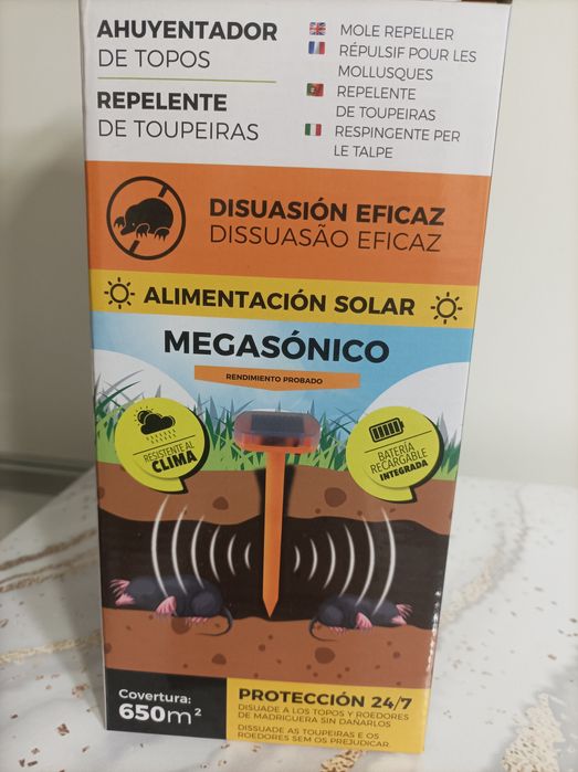 Aparelho espanta toupeiras