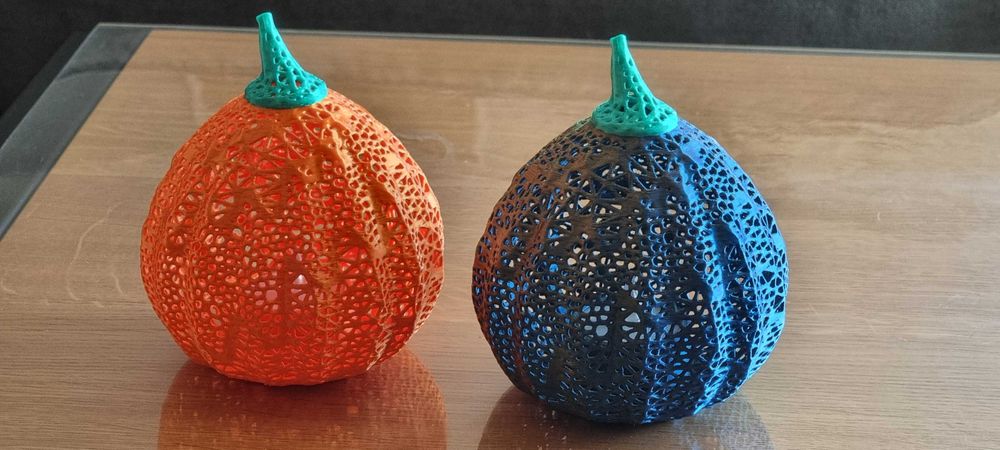 Dynia Lampion 3D LED 15 cm – efekt świecy, dekoracja PLA