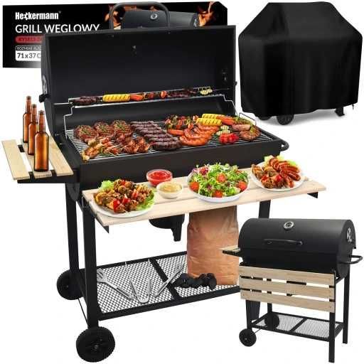 NOWY - Grill Węglowy HACKERMANN 71 x 37cm + GRATIS Pokrowiec