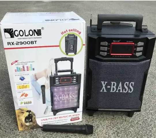 ‼️Колонка 2900 BT FM/USB/Bluetooth на акумуляторі з мікрофоном 80 Вт‼️