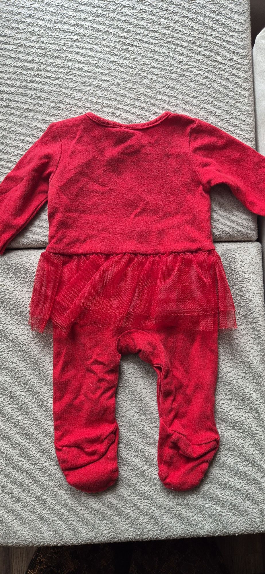 Pajacyk świąteczny niemowlęcy dla noworodka dziewczynki 56 cm 0-1