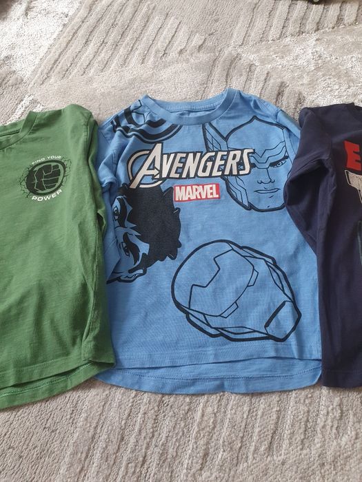 3 szt Bluzka z długim rękawem cool club Avengers roz 116