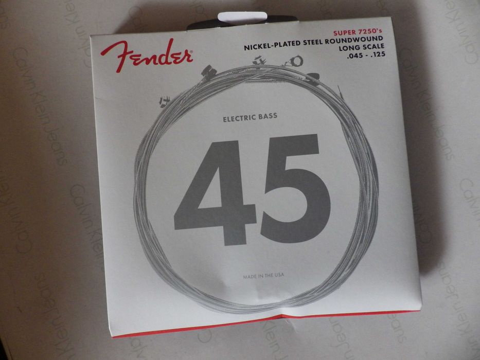 Nowe Komplet Struny Fender Gitara Basowa 45 125 5 Strun