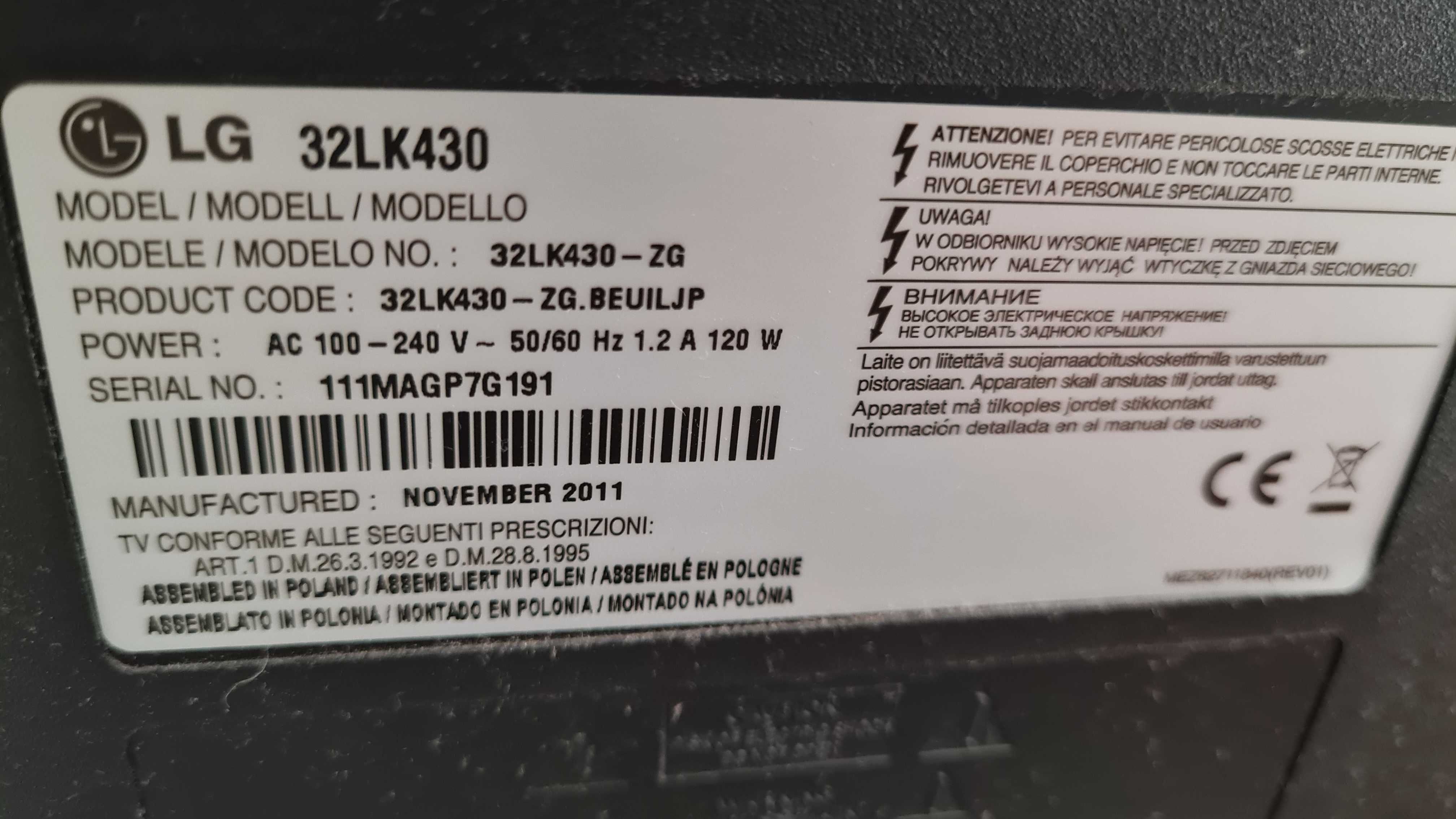Telewizor LG 32 LK430
