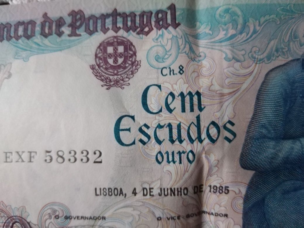 Nota de 100 escudos completamente como nova 10€ de 4 de Junho de 1985