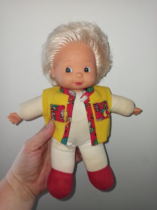 Stara zabawka lalka PRL vintage szmacianka retro pajacyk