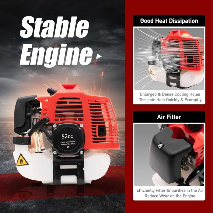 ZAMIATARKA SPALINOWA DO Ogrodu Kostki Trawy - 2,3KM MOCNA Cały Zestaw