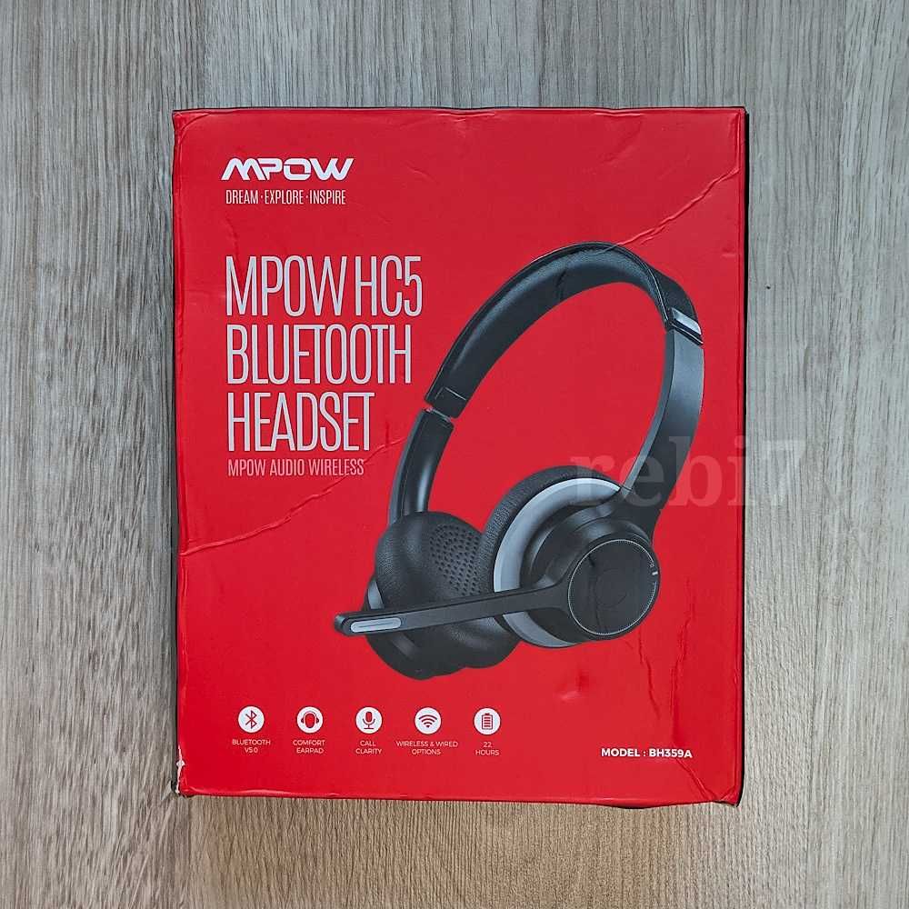 zestaw słuchawkowy mikrofonem bluetooth słuchawki Mpow HC5 przewodowe