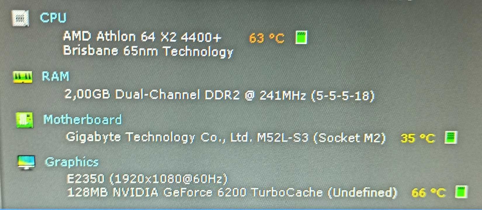 Sprawny Komputer Athlon 64 X2 4400+, 2 GB Ram, GF6200, M52L-S3, 400W