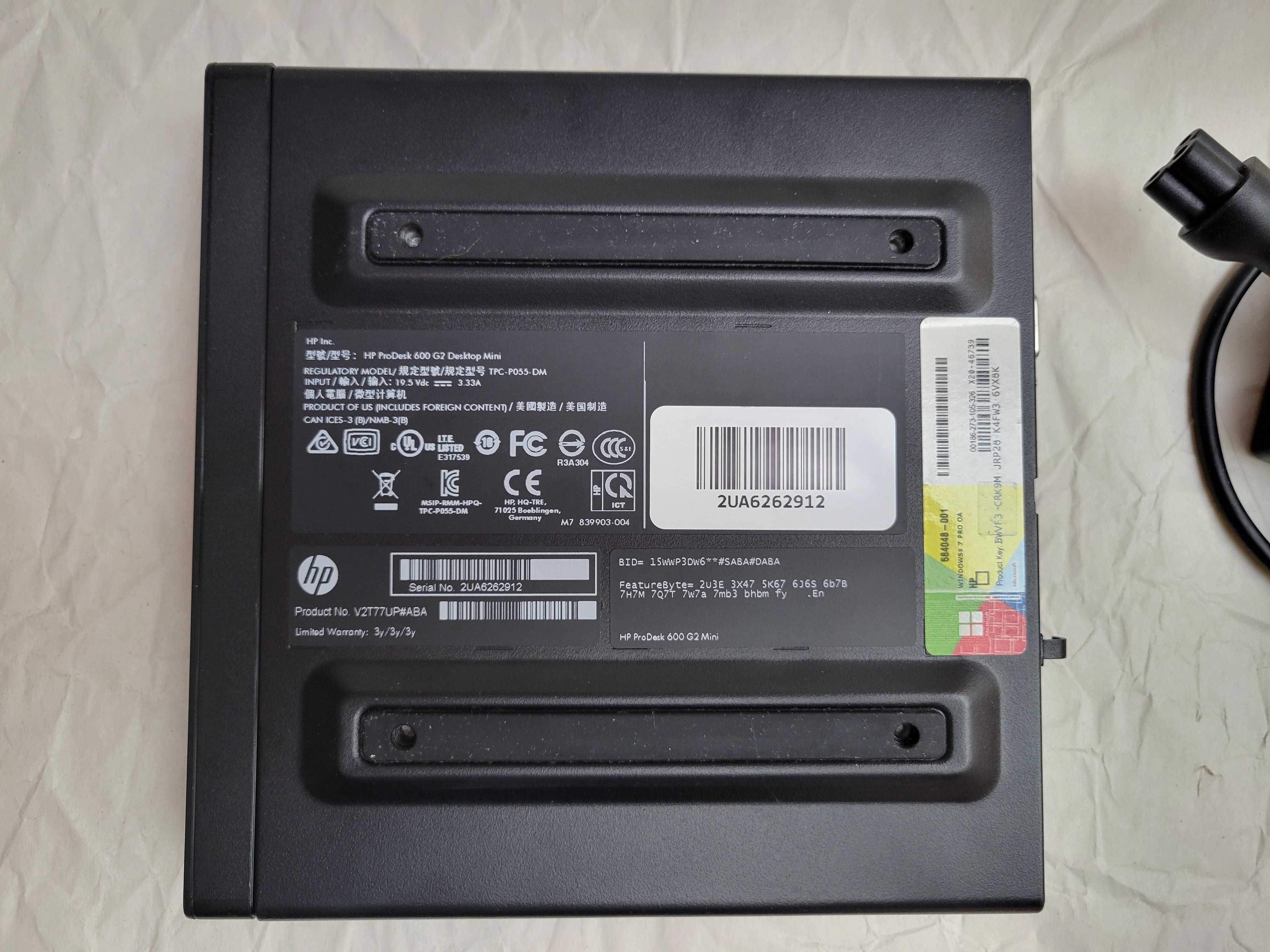 HP ProDesk 600 G2 i3-6300T 8/128Gb SSD NVMe компьютер неттоп мини пк