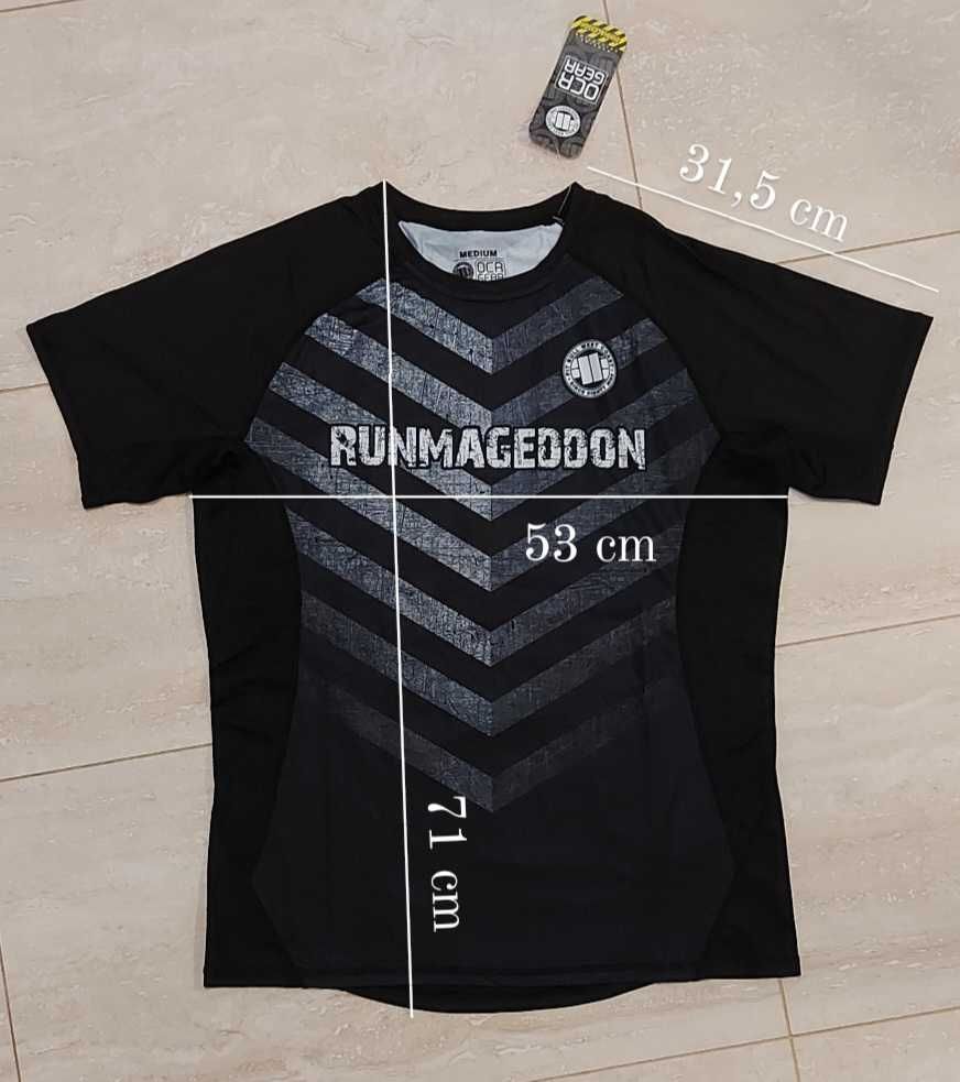 #T-shirt RUNMAGEDDON męska bluzka M sportowa pit bull czarna boks nowa