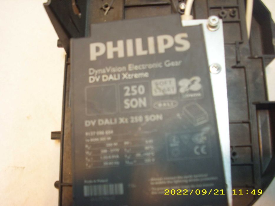 Układ zapłonowy zasilacz lamp SON HPS 250W Philips DV DALI