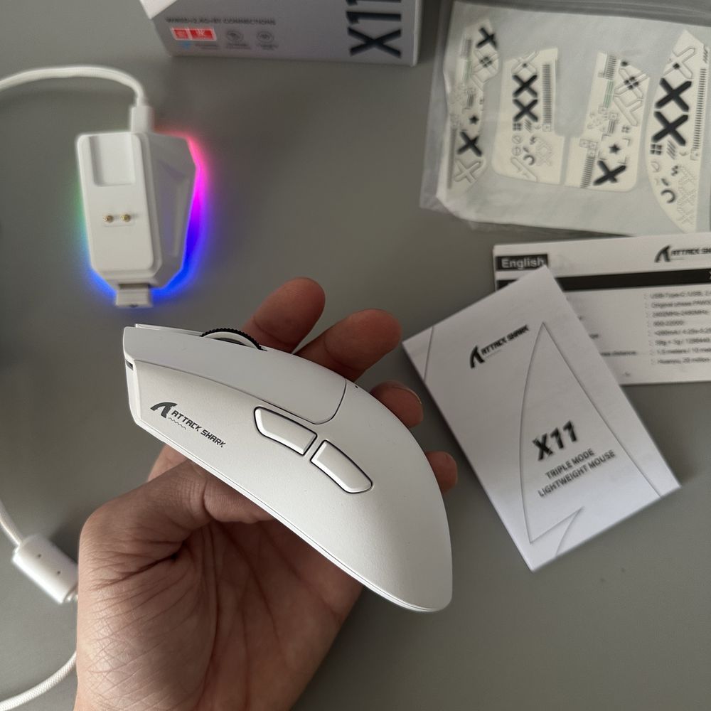 ‼️Безпровідна ігрова мишка Attack shark x11  (2,4\Bluetooth\USB) NEW‼️