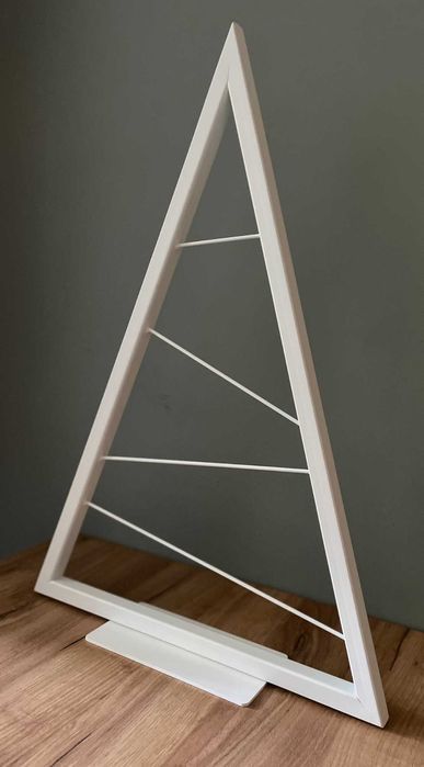 Ozdoba świąteczna metalowa – biała choinka 62,5 cm