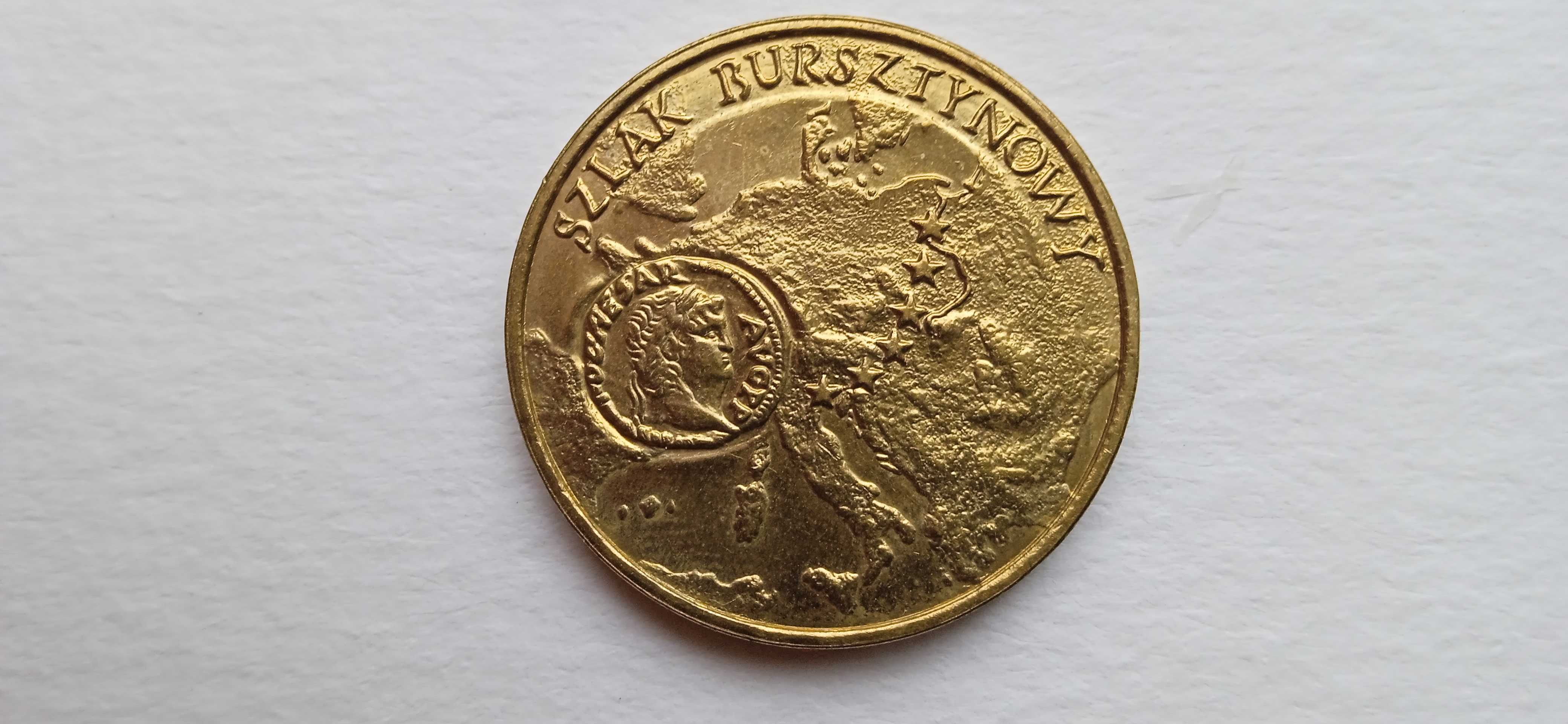 Moneta 2zł Szlak Bursztynowy 2001 rok.