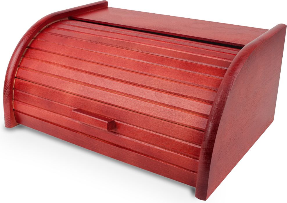 Chlebak Drewniany Wiśniowy - Uroczy Chlebak w Kolorze Wiśniowym