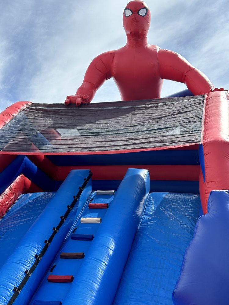 Dmuchaniec Spider-Man. Zamek dmuchany Zjeżdżalnia na wynajem spiderman