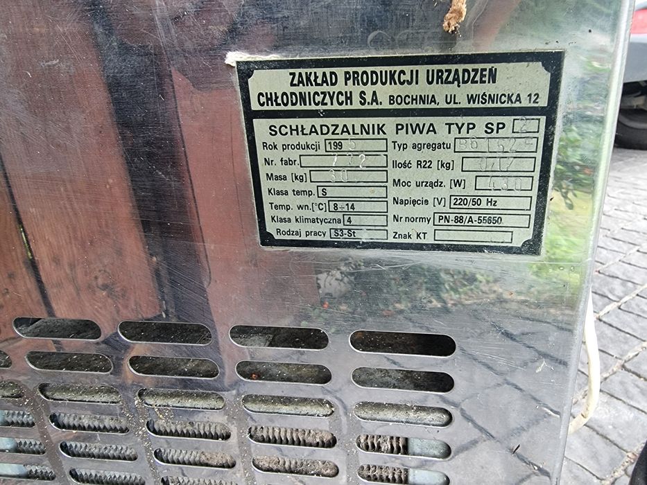 Chłodziarka obiegową do piwa