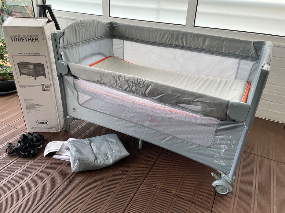 Cama de viagem bebe asalvo + colchão Ecus goli tech