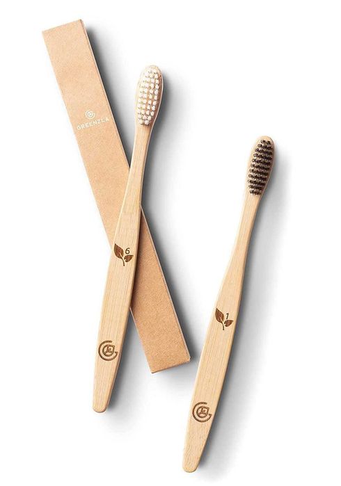 2x Greenzla Bambusowa biała szczoteczka do zębów
