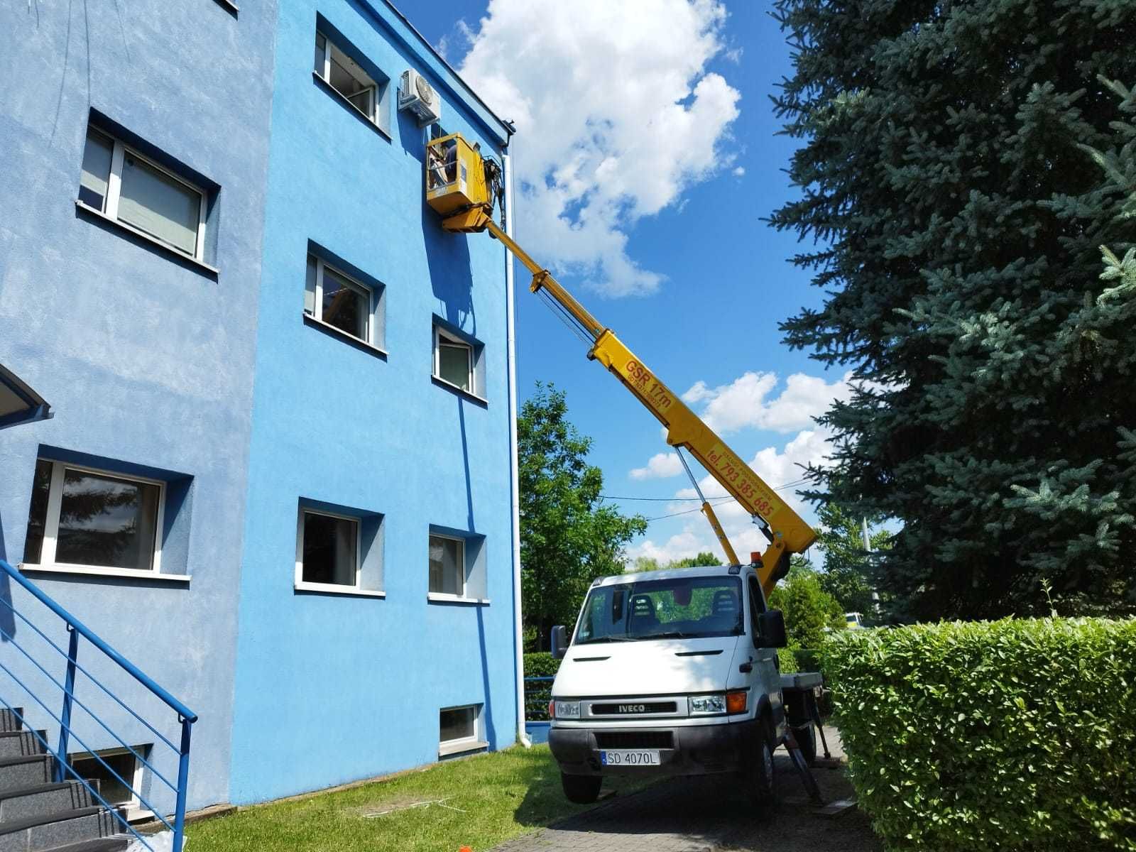 Usługi Podnośnik koszowy 17, pielęgnacja drzew, mycie elewacji, zwyżka