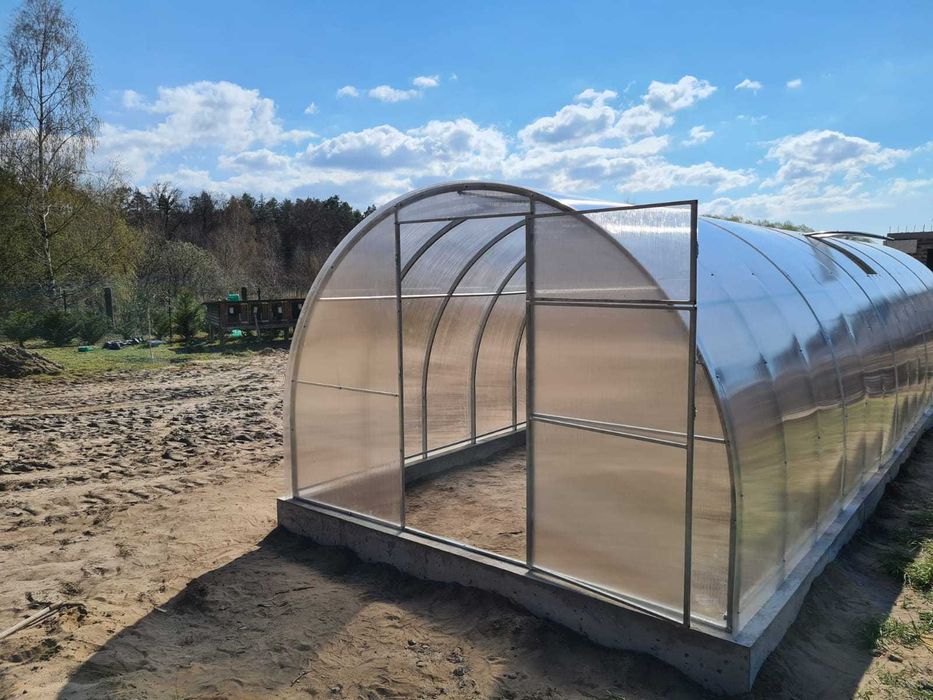 Szklarnia Tunel 3x8m z poliwęglanu komorowego 6mm, profil 40x20mm
