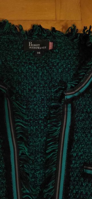 Markowe piękne zielono/granatowe wdzianko 38