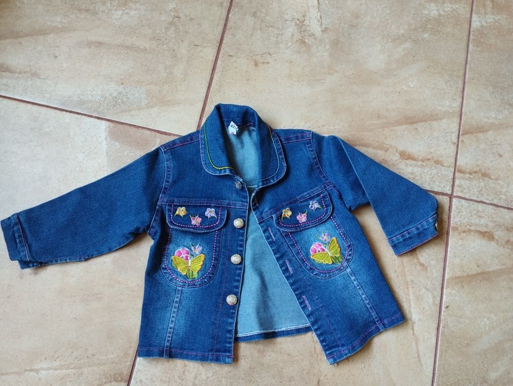 Джинсова куртка джинсовка піджачок для дівчинки 2-3 роки