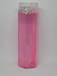 Slime różowy z kulkami zabawka sensoryczna antystresowa slajm