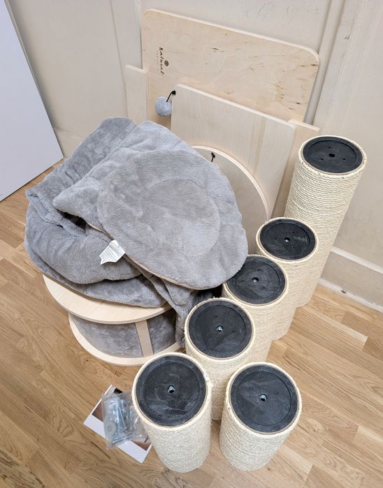 Natural Paradise Drapak dla Kota Magnolia XL Jasnoszary 175cm WIELKI U