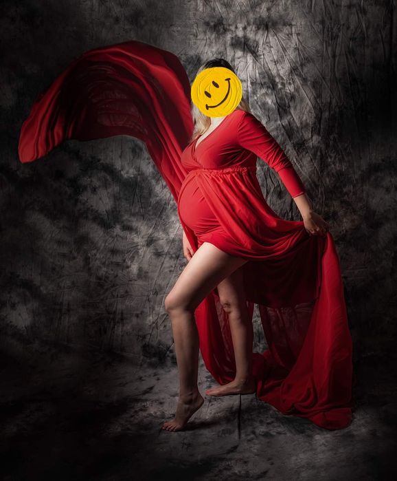 Rekwizyty do sesji sukienka ciążowa sesja