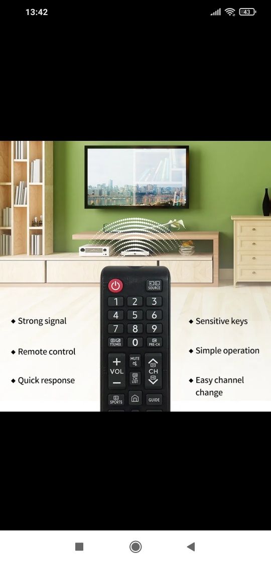 Comando Controlo Remoto Smart TV Samsung