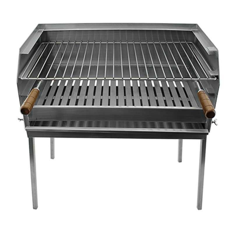 Grelhador barbecue com grelha e pernas Inox